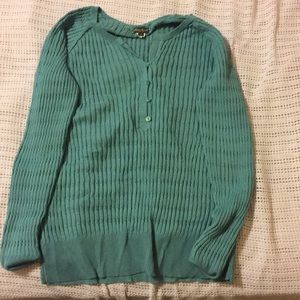 Eddie Bauer teal sweater womens XL bluegreen